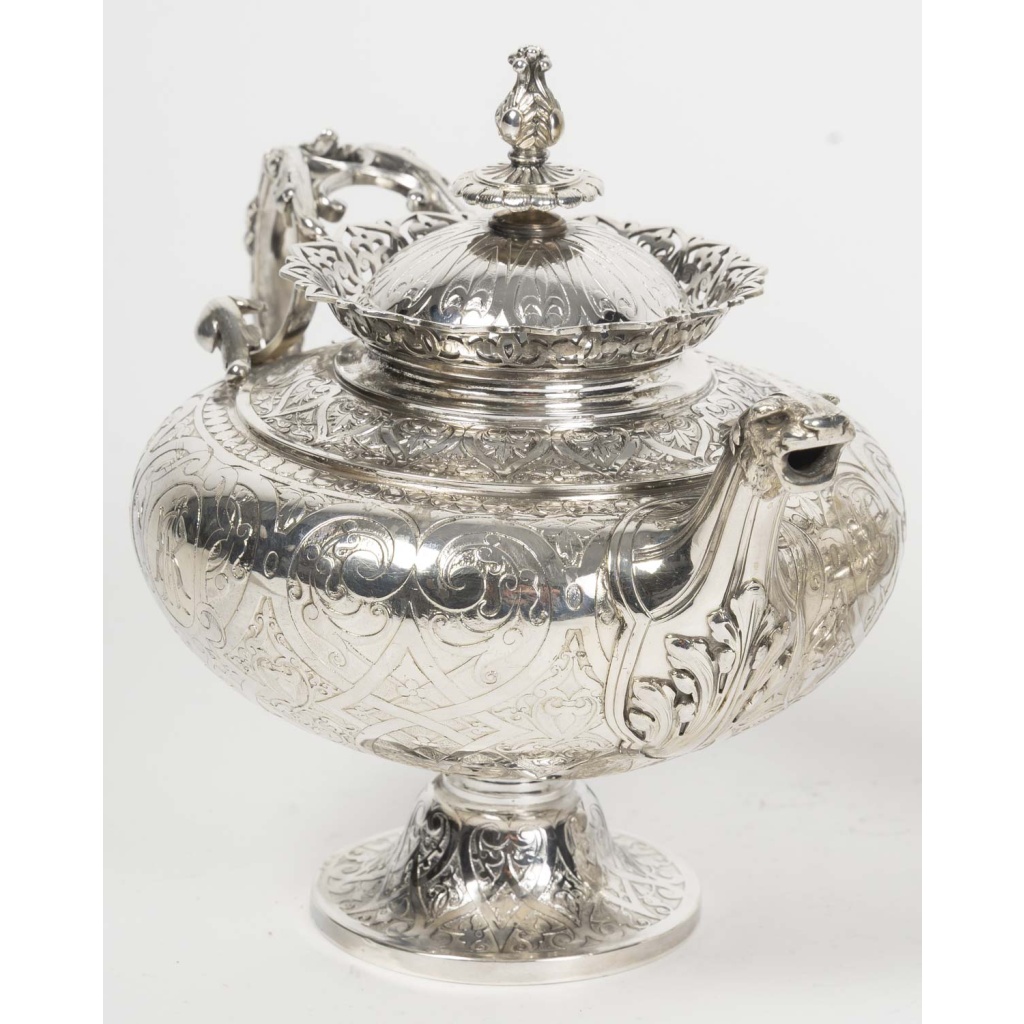 FROMENT MEURICE – Service Thé/Café 4 pièces en argent massif – Epoque XIXe siècle 8