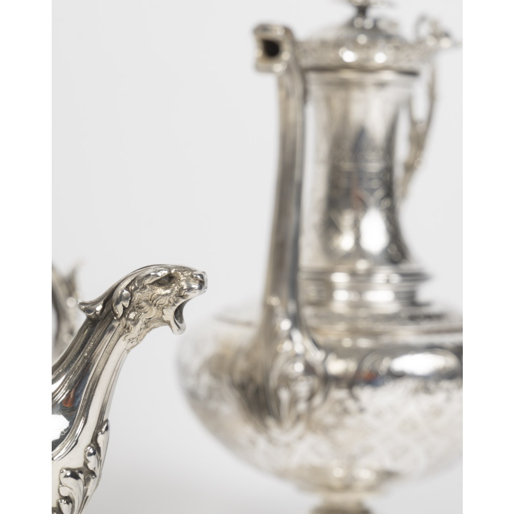 FROMENT MEURICE – Service Thé/Café 4 pièces en argent massif – Epoque XIXe siècle 9