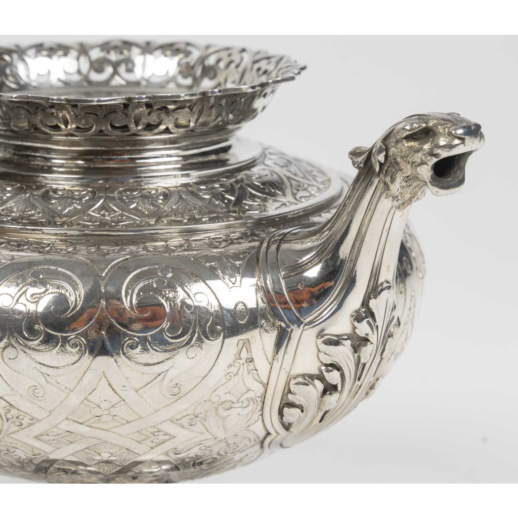 FROMENT MEURICE – Service Thé/Café 4 pièces en argent massif – Epoque XIXe siècle 15
