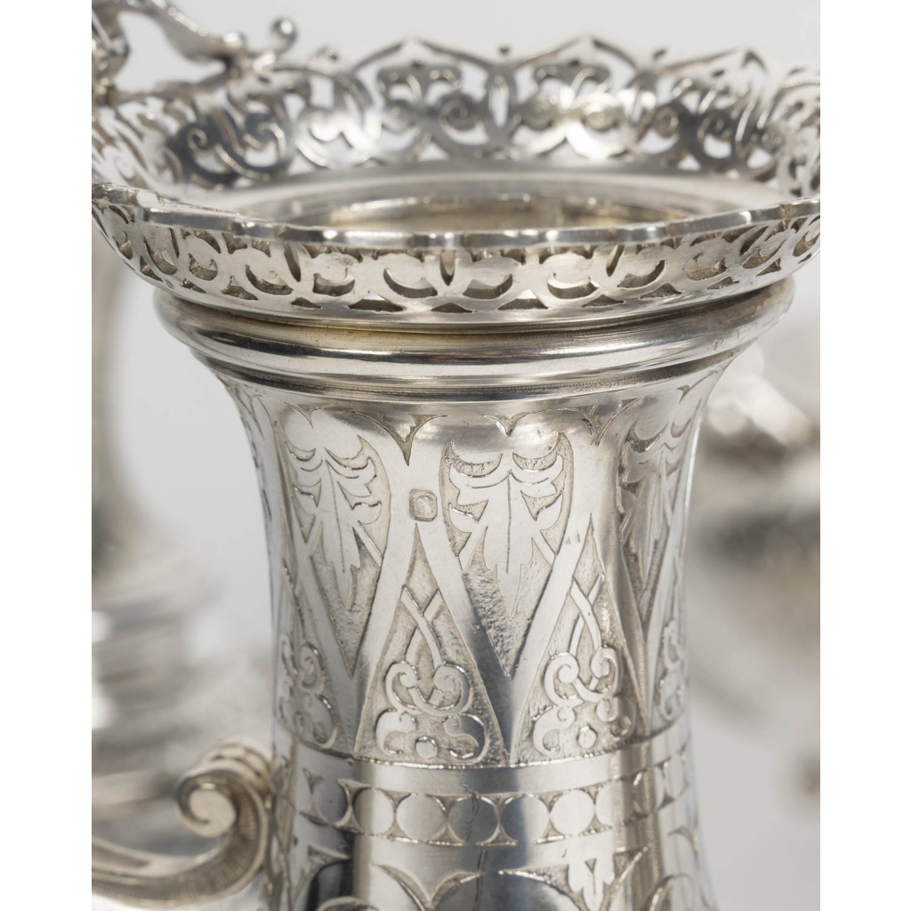 FROMENT MEURICE – Service Thé/Café 4 pièces en argent massif – Epoque XIXe siècle 16