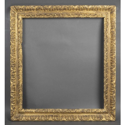 Cadre en bois sculpté doré d’époque Louis XIII