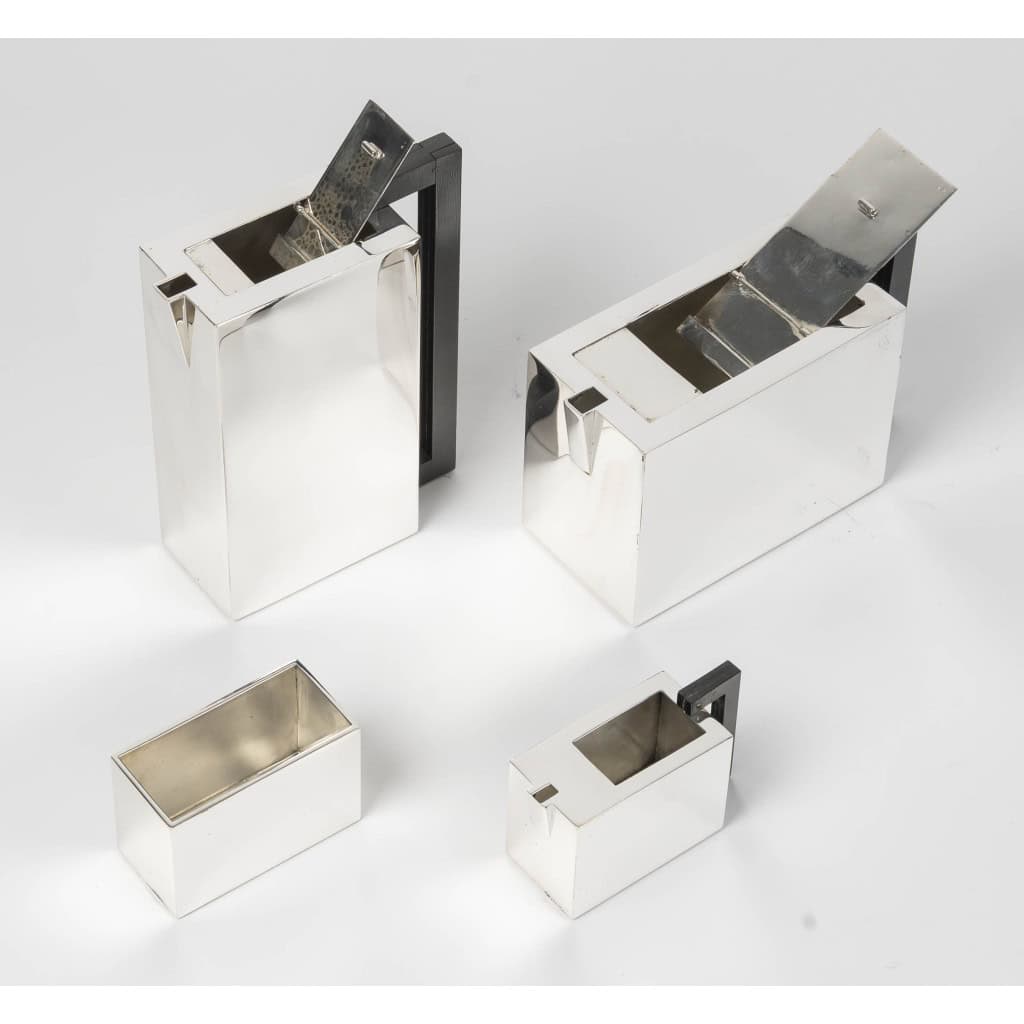 ARMANI CASA Service à thé et café moderniste, argent massif Modèle Art déco 29 ARMANI CASA Service à thé et café moderniste, argent massif Modèle Art déco 29