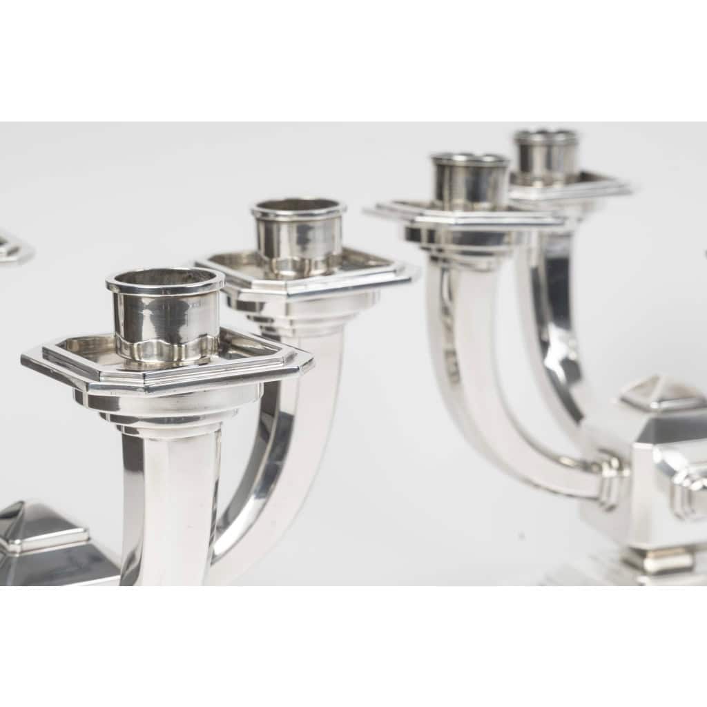 RAVINET D’ENFERT – Paire de candélabres en argent massif époque ART DECO 5 RAVINET D’ENFERT – Paire de candélabres en argent massif époque ART DECO 5