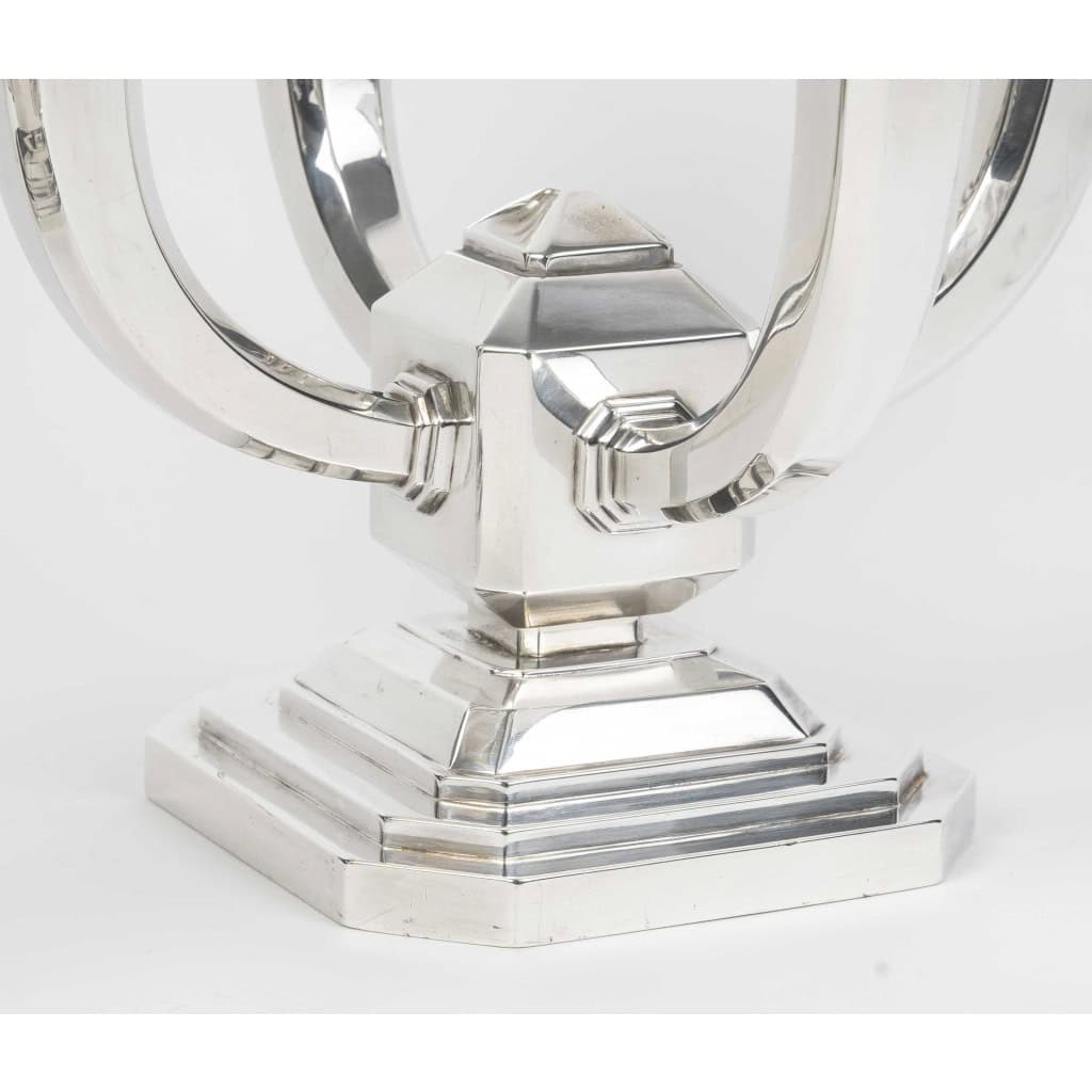 RAVINET D’ENFERT – Paire de candélabres en argent massif époque ART DECO 7 RAVINET D’ENFERT – Paire de candélabres en argent massif époque ART DECO 7