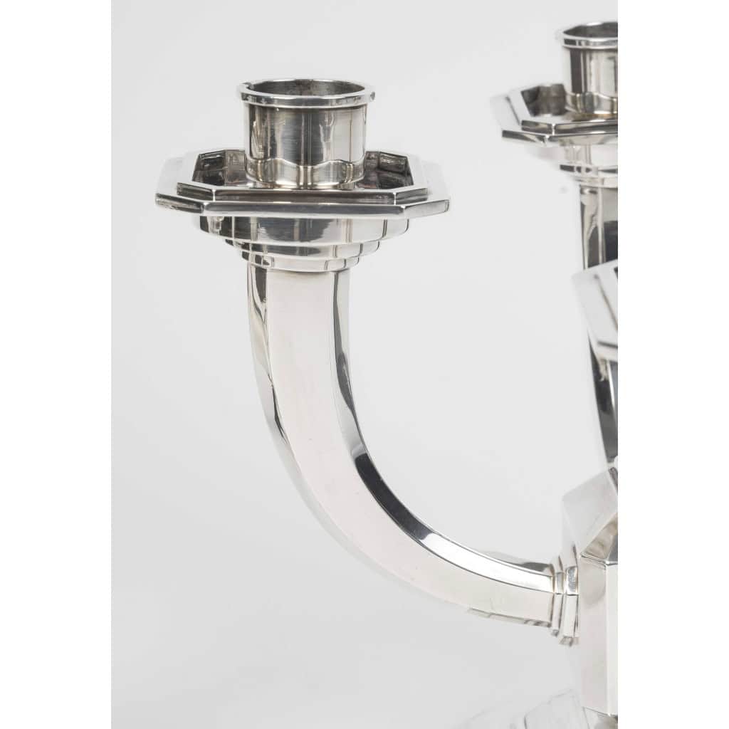 RAVINET D’ENFERT – Paire de candélabres en argent massif époque ART DECO 12 RAVINET D’ENFERT – Paire de candélabres en argent massif époque ART DECO 12