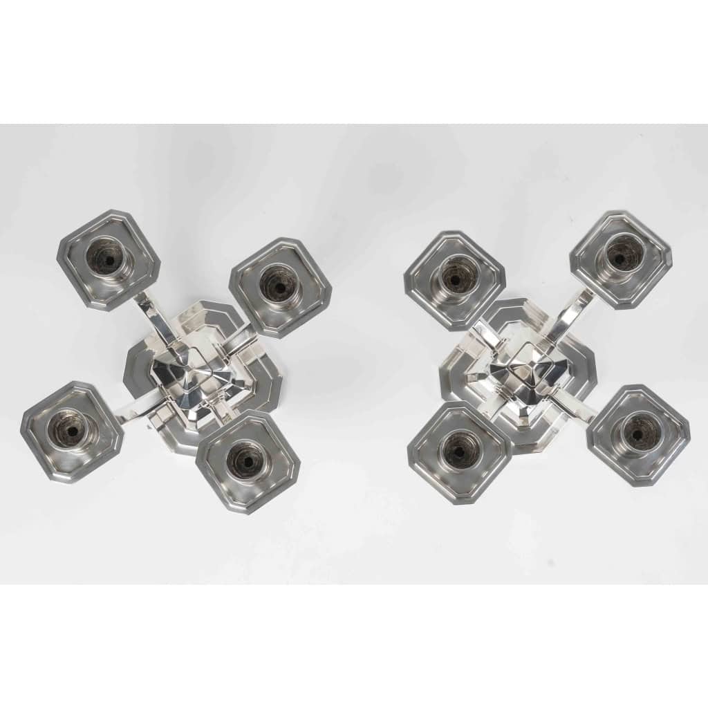 RAVINET D’ENFERT – Paire de candélabres en argent massif époque ART DECO 14 RAVINET D’ENFERT – Paire de candélabres en argent massif époque ART DECO 14