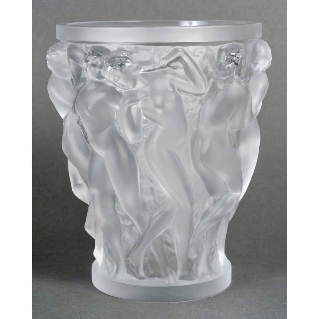 Lalique France – Vase Bacchantes Cristal Blanc – Neuf Avec Coffret 5
