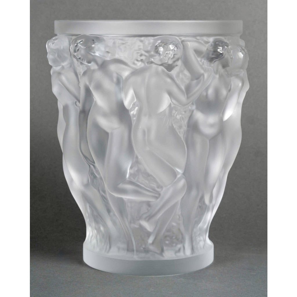 Lalique France – Vase Bacchantes Cristal Blanc – Neuf Avec Coffret 4