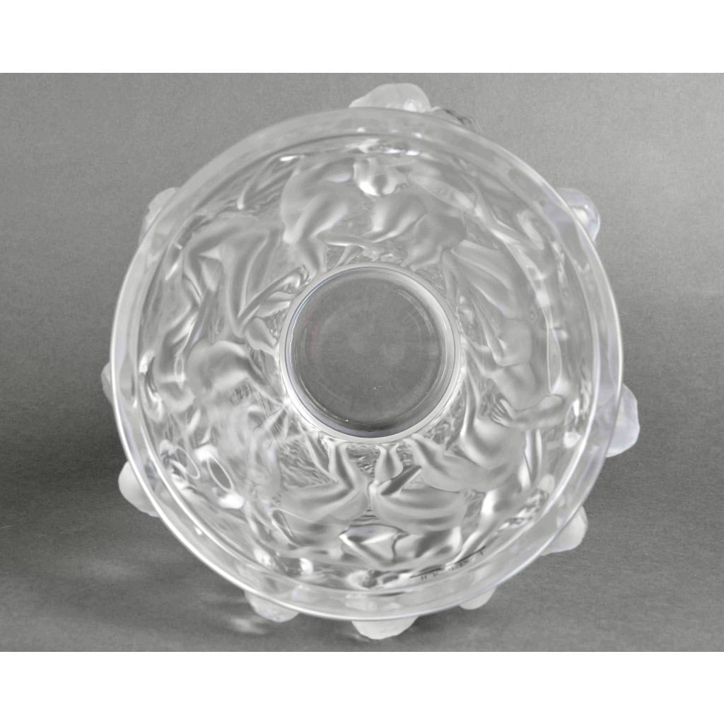 Lalique France – Vase Bacchantes Cristal Blanc – Neuf Avec Coffret 7