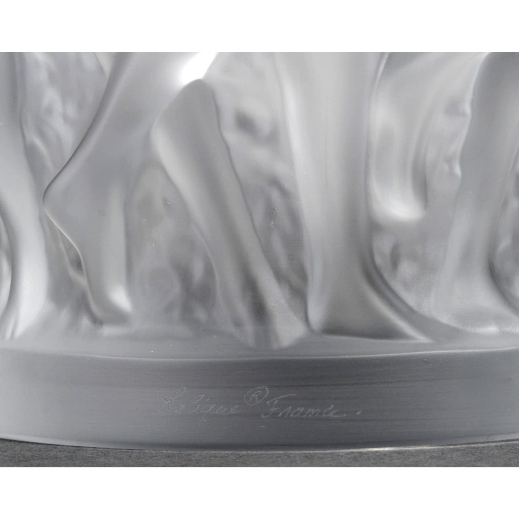 Lalique France – Vase Bacchantes Cristal Blanc – Neuf Avec Coffret 10