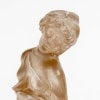 1912 René Lalique – Statuette Moyenne Voilée Verre Blanc Patiné Sépia 15