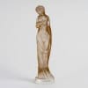 1912 René Lalique – Statuette Moyenne Voilée Verre Blanc Patiné Sépia 11