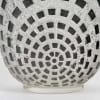 1935 René Lalique – Art Déco Vase Damiers Verre Blanc Emaillé Noir 13