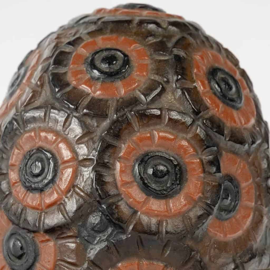 1923 Gabriel Argy Rousseau – Veilleuse Bouquet de Fleurs Pâte de Verre 7