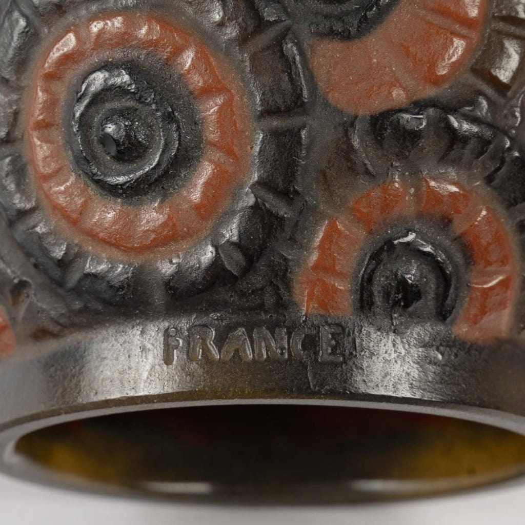 1923 Gabriel Argy Rousseau – Veilleuse Bouquet de Fleurs Pâte de Verre 10