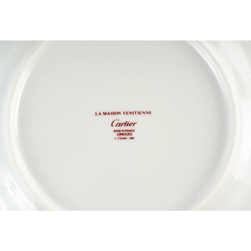 Cartier – Service La Maison Vénitienne Porcelaine Limoges – 48 Pièces – Neuf en Boîtes 15