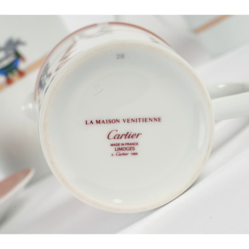 Cartier – Service à Thé La Maison Vénitienne Porcelaine Limoges – Neuf 11