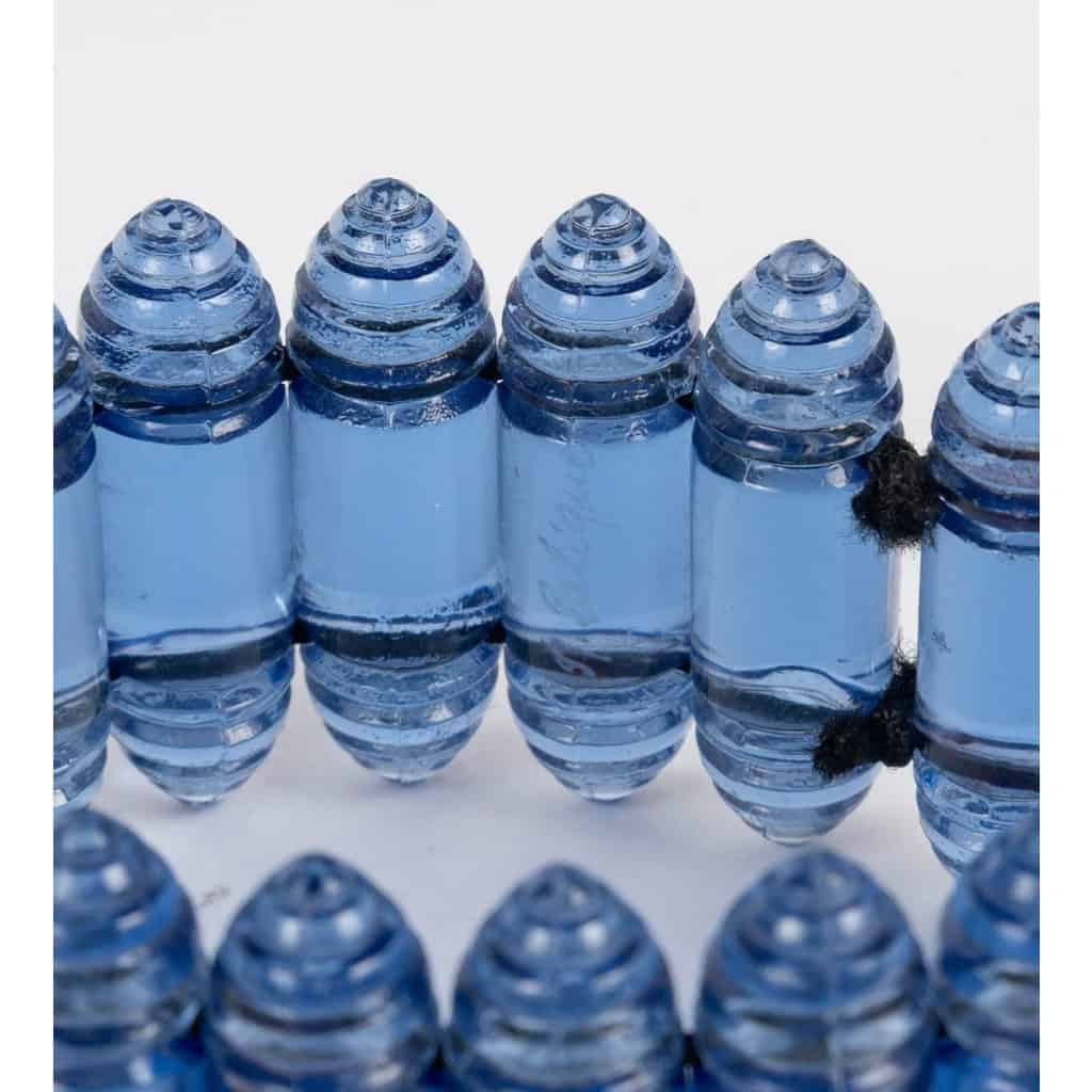 1928 René Lalique – Bracelet Renaissance Verre Bleu Saphir 6