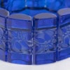 1928 René Lalique – Bracelet Cerisier Verre Bleu Cobalt Patiné Blanc 8 1928 René Lalique – Bracelet Cerisier Verre Bleu Cobalt Patiné Blanc 8