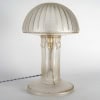 1920 René Lalique – Lampe Cariatides Verre Blanc Patiné Sépia 9