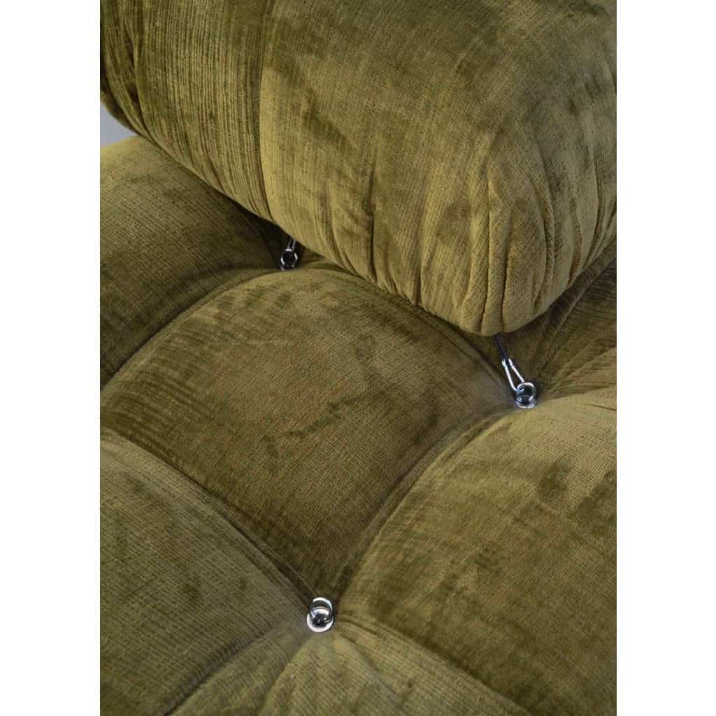 B&B iIalia Canapé 3 modules CAMALEONDA angulaire Chenille Enia Vert Olive 7