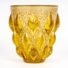 1927 René Lalique – Vase Rampillon Verre Jaune Ambré Patiné Sépia 9