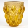 1927 René Lalique – Vase Rampillon Verre Jaune Ambré Patiné Sépia 8