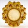 1927 René Lalique – Vase Rampillon Verre Jaune Ambré Patiné Sépia 12