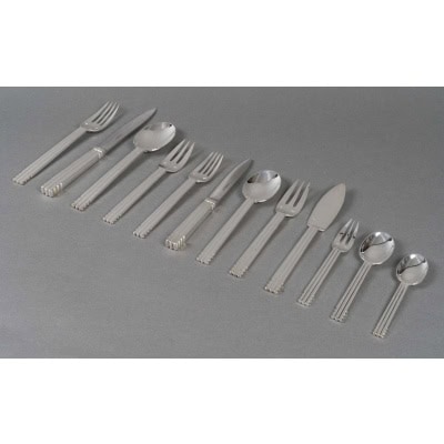 Puiforcat – Ménagère Art Déco Nantes Métal Argenté – 109 Pièces
