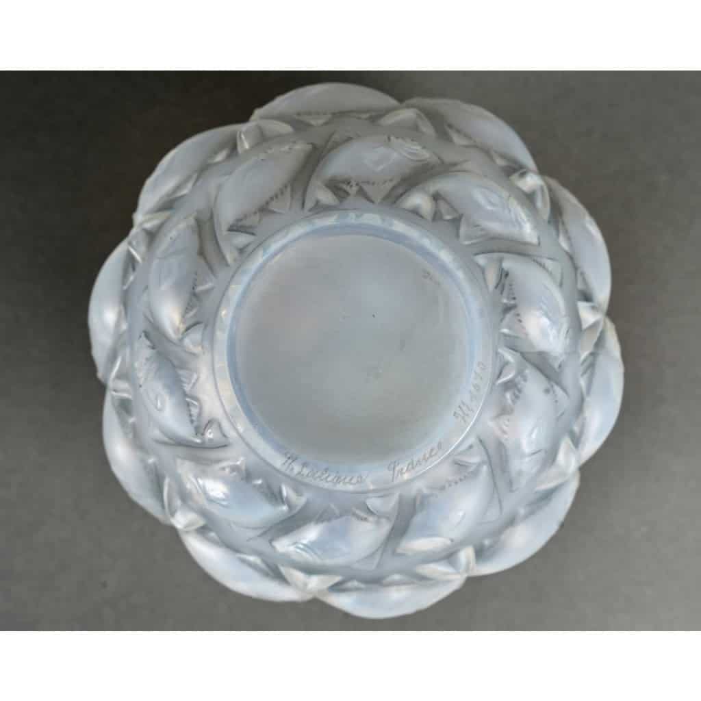 1928 René Lalique – Vase Camaret Verre Opalescent Patiné Bleu 6 1928 René Lalique – Vase Camaret Verre Opalescent Patiné Bleu 6