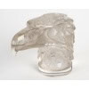 1928 René Lalique – Mascotte Automobile Tête d&rsquo;Aigle Verre Blanc Patiné Gris 9