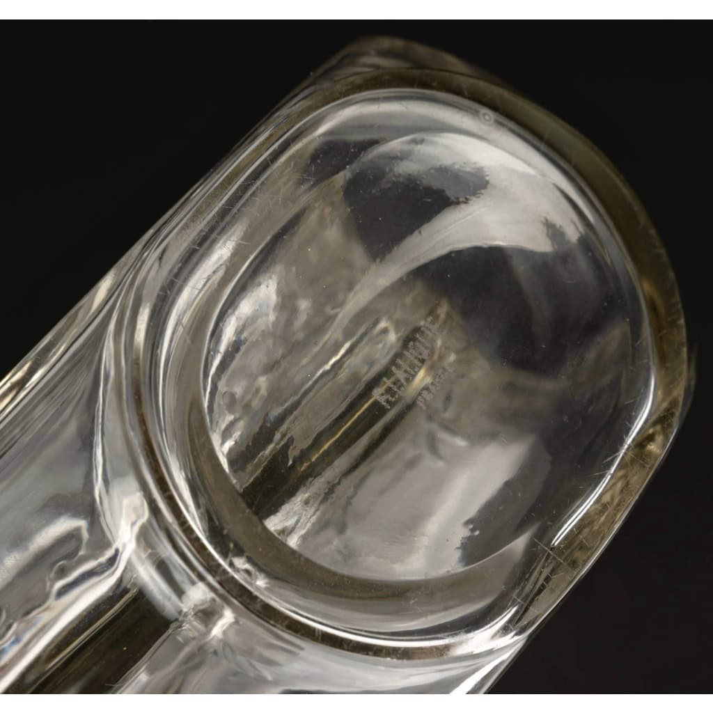 1912 René Lalique – Carafe Deux Danseuses Verre Blanc Patiné Bleu 7