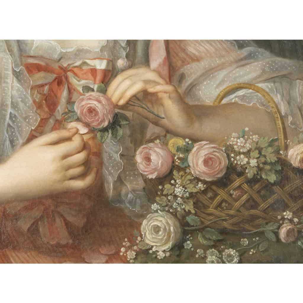 Ecole Française du XVIIIème siècle, portrait d&rsquo;une dame de qualité, Nicolas-Guy Brenet 11