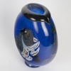 Vase ovoïde en verre bleu signé PIERINI 20 Vase ovoïde en verre bleu signé PIERINI 20
