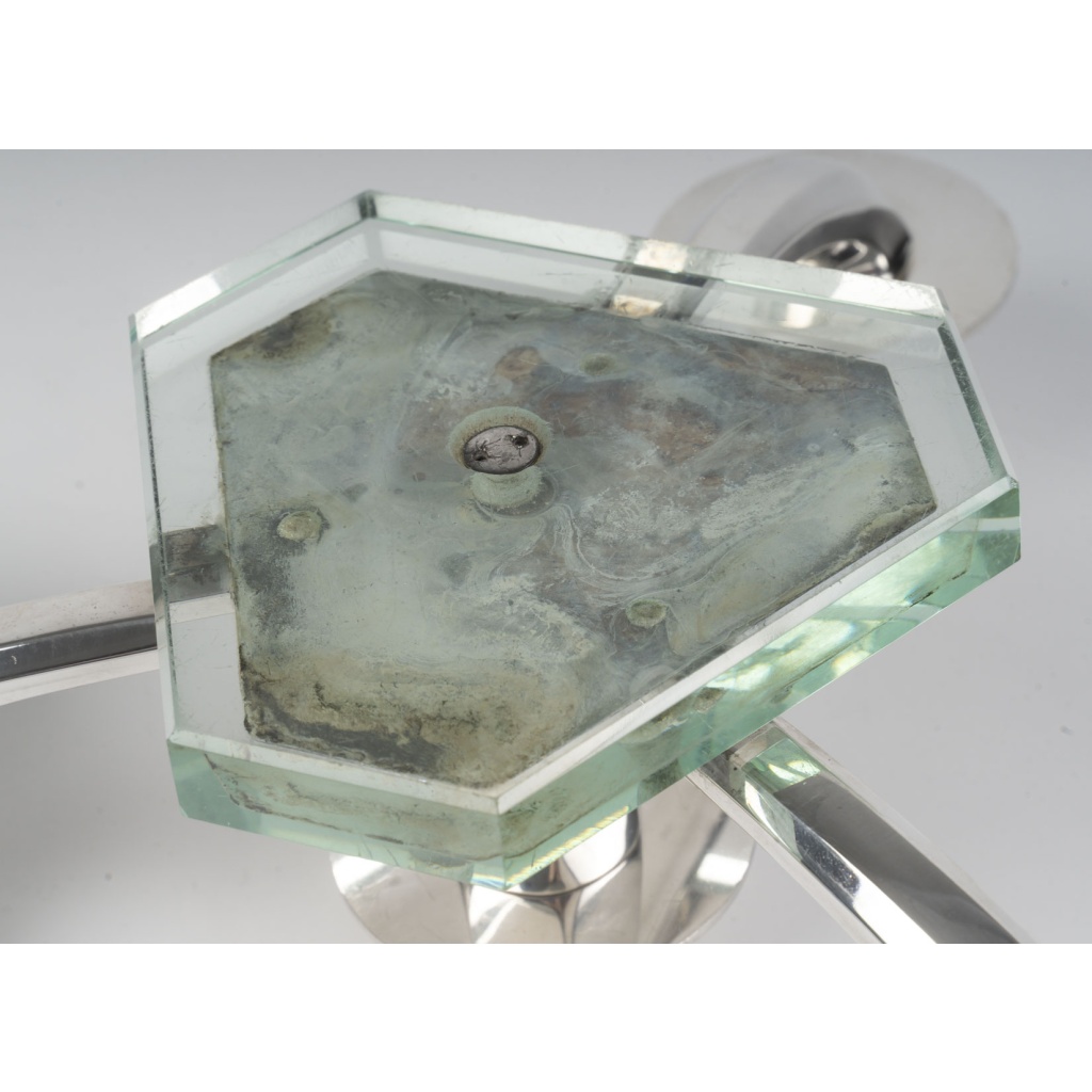 WOLFERS – Paire de candélabres bas en argent massif – Epoque ART DECO 14