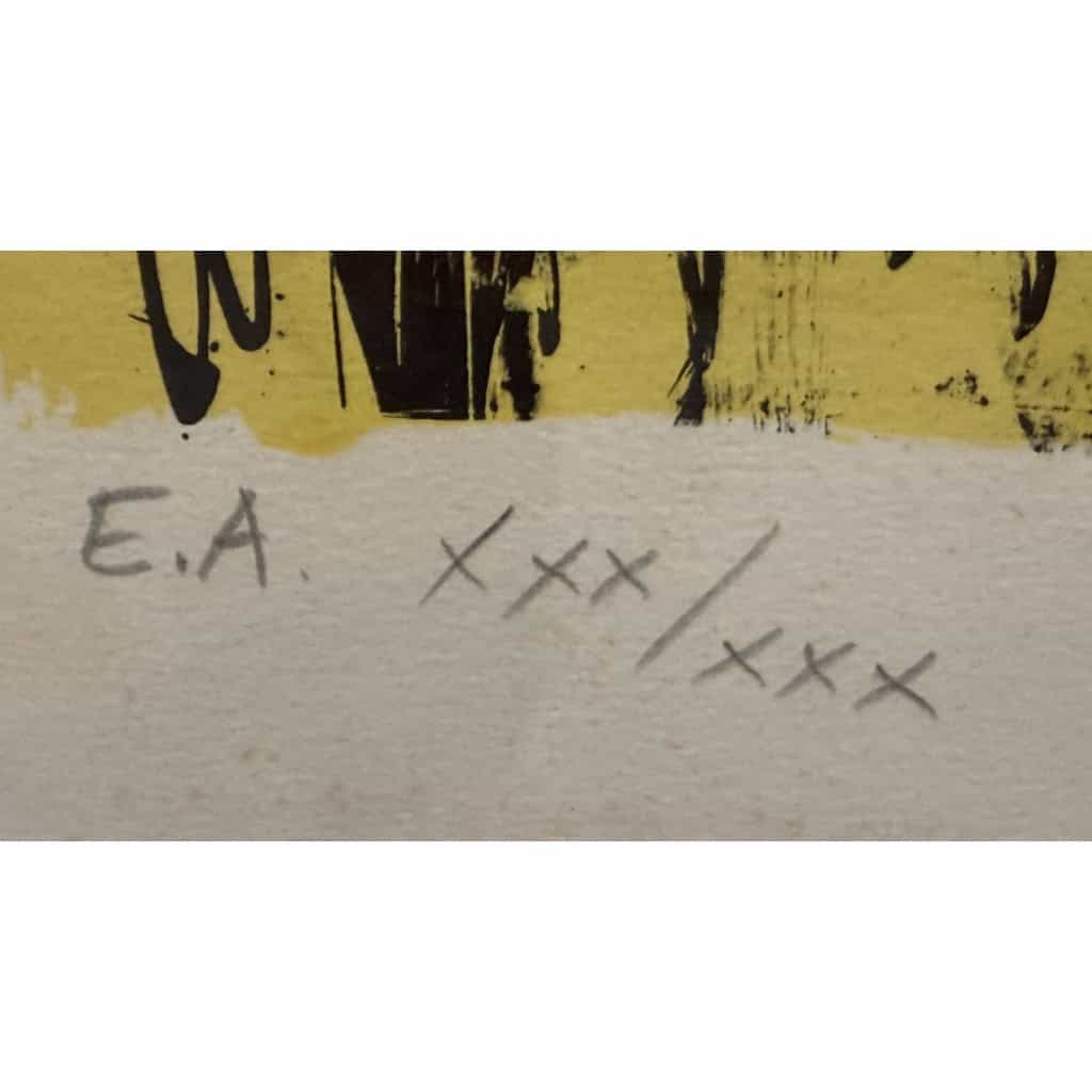 BUFFET Bernard Anthuriums et iris Lithographie en Couleurs Signée certificat d’authenticité 4 BUFFET Bernard Anthuriums et iris Lithographie en Couleurs Signée certificat d’authenticité 4