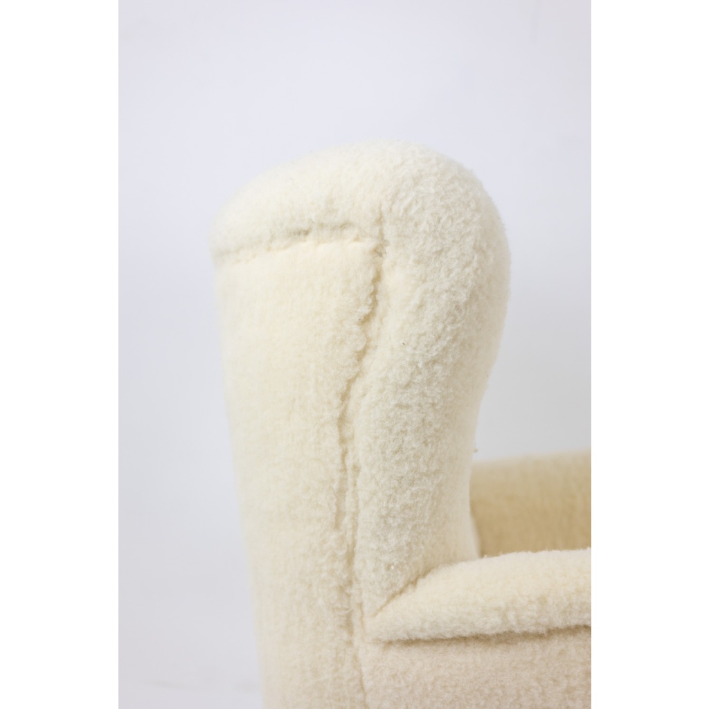 Fauteuil, ou bergère, avec son tissu à bouclettes. Années 1950 LS6617358 4