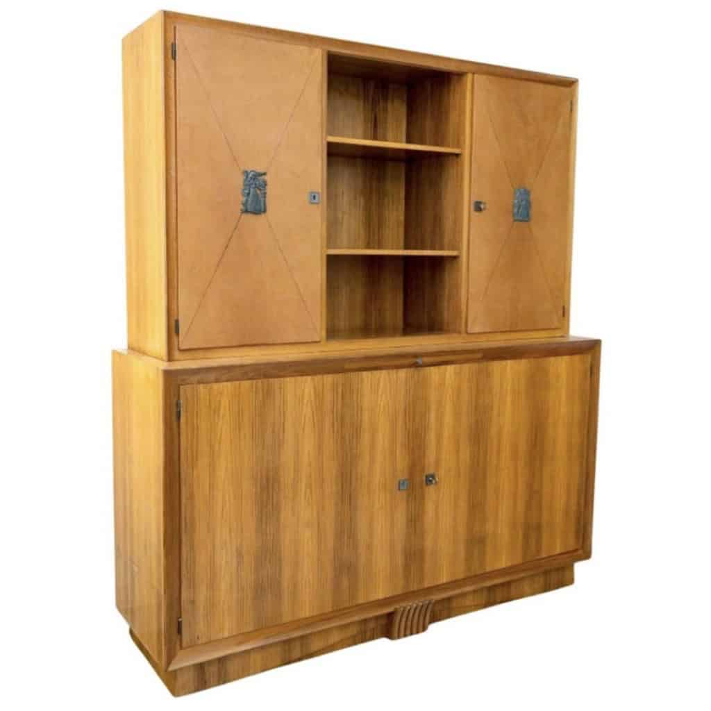 1940 Rare Cabinet de Maurice Jallot en bois de rose. 7