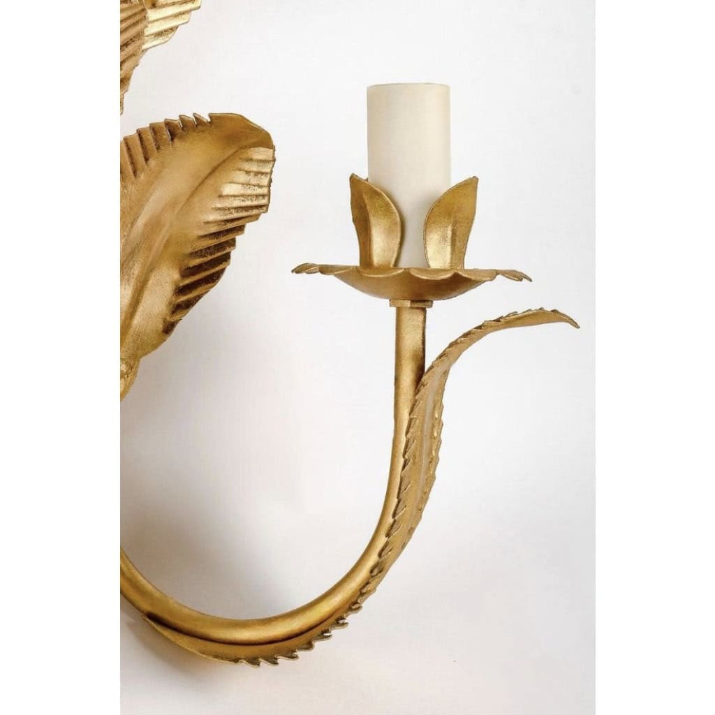 1960 Paire d&rsquo;appliques « Palmier » de la Maison FlorArt 6