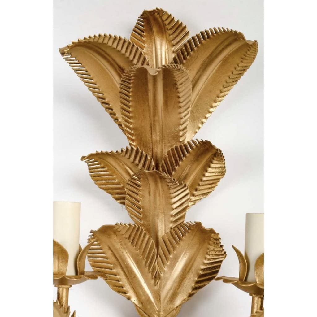 1960 Paire d&rsquo;appliques « Palmier » de la Maison FlorArt 4