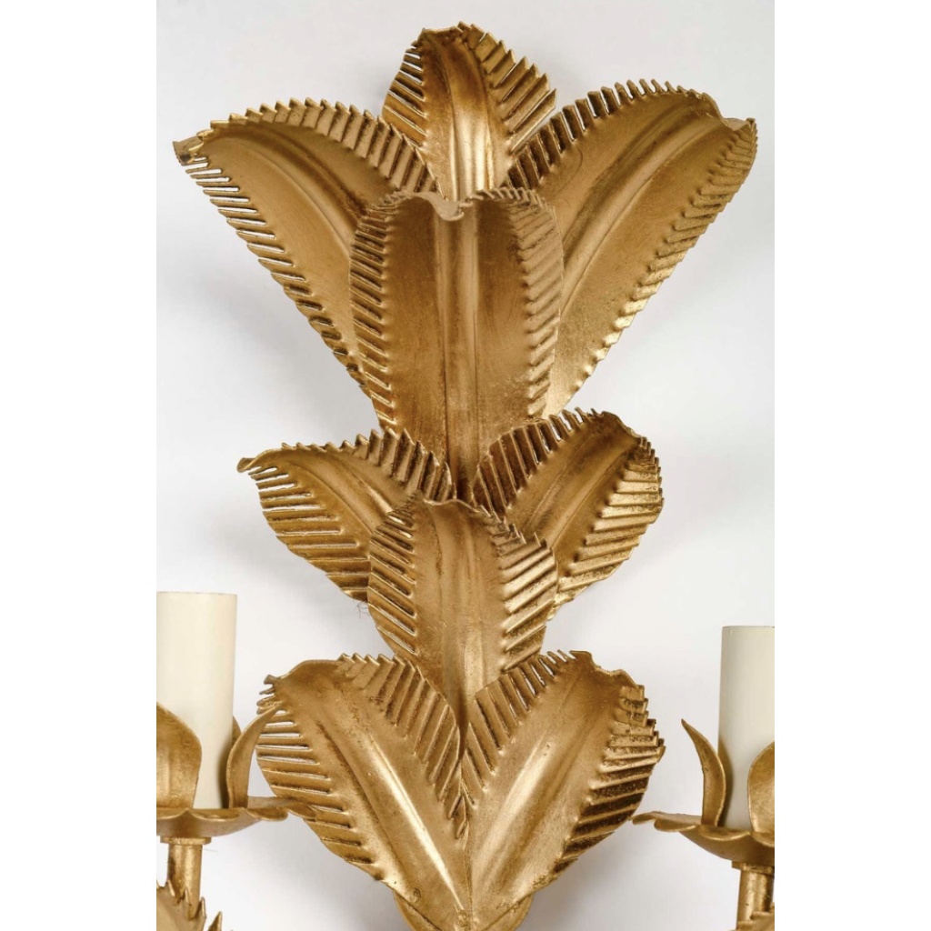 1960 Paire d&rsquo;appliques « Palmier » de la Maison FlorArt 4