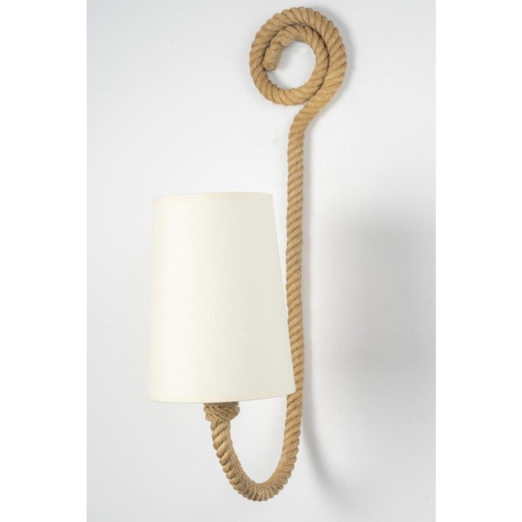 1950 Paire d&rsquo;appliques murales en corde par Adrien Audoux & Frida Minet 5