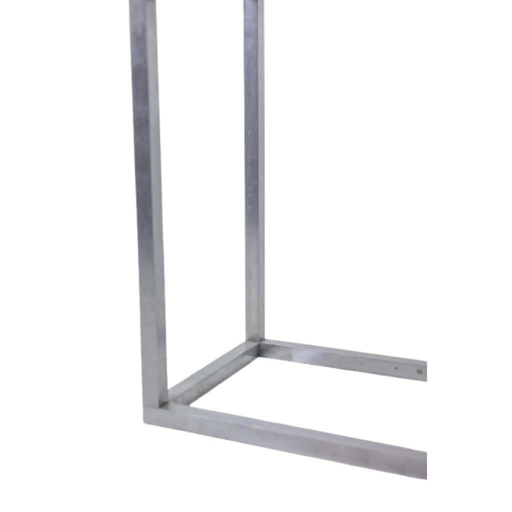 Maison Jansen. Console en aluminium brossé et plateau en verre églomisé. 1970 LS6176?405? 9