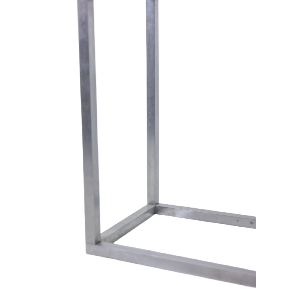 Maison Jansen. Console en aluminium brossé et plateau en verre églomisé. 1970 9