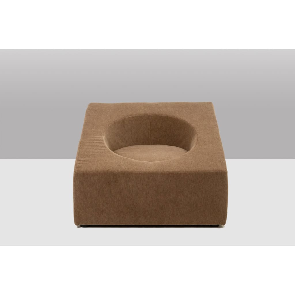 Paire de fauteuils cubiques en tissu mohair beige. Contemporains LS66542202 4