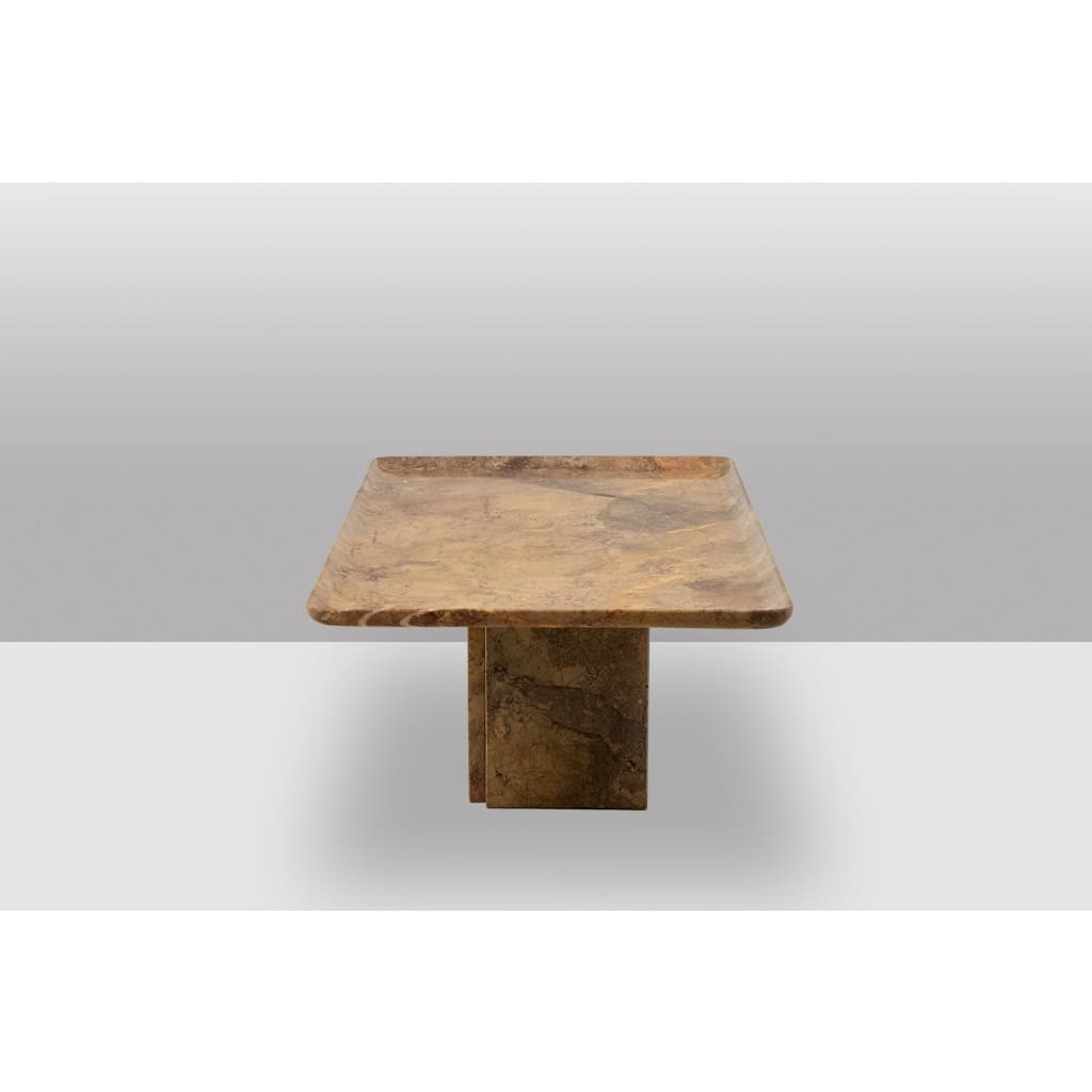 Table basse rectangulaire en marbre Sarrancolin. Travail contemporain LS65421228 5