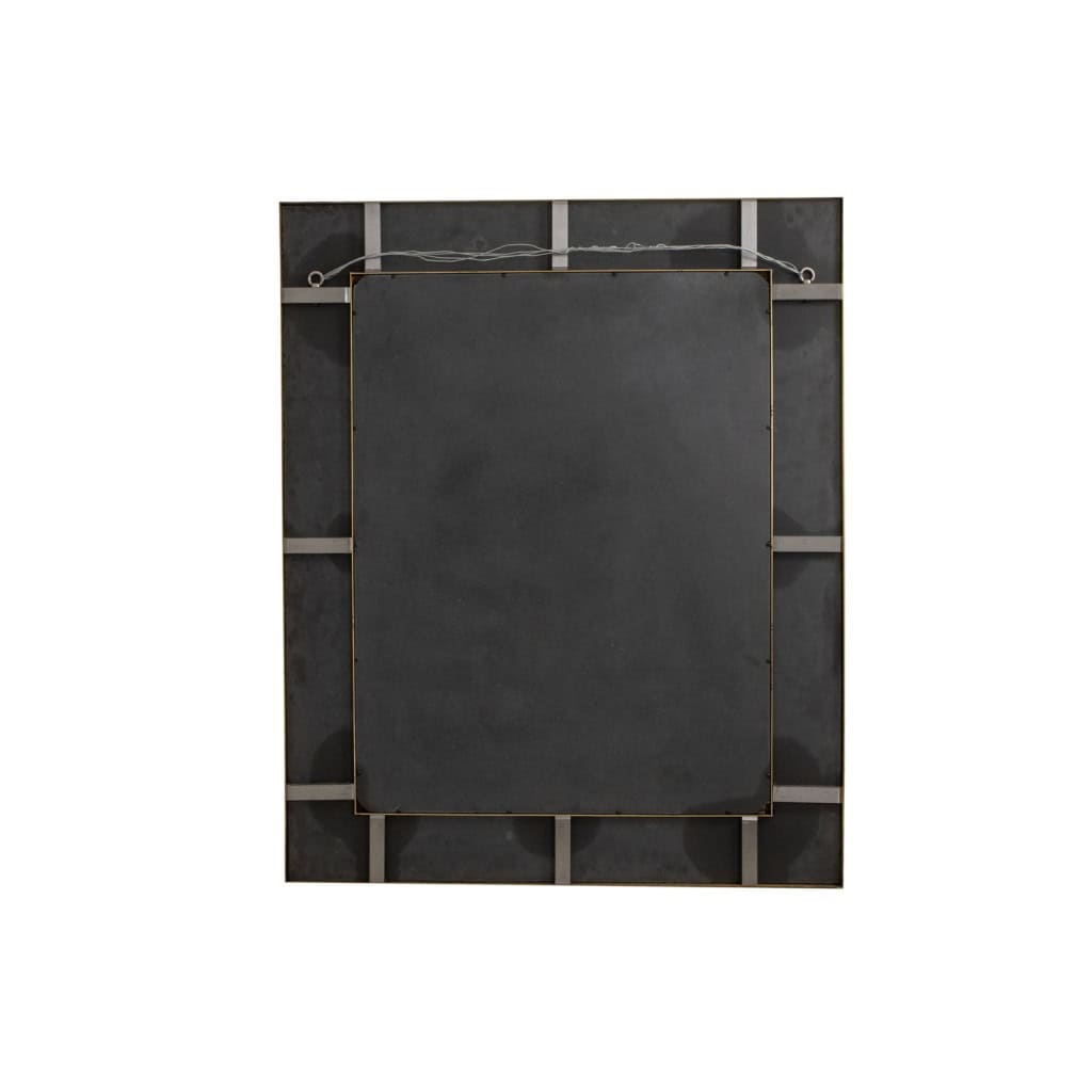 Miroir en marqueterie de laiton oxydé et patiné. Travail d’artiste LS66612504 4