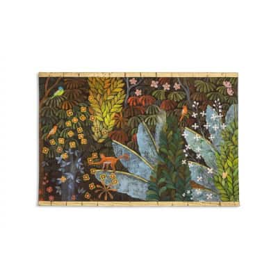 Grand panneau peint à l’acrylique sur toile de lin. Travail contemporain LS66511357 3 Grand panneau peint à l’acrylique sur toile de lin. Travail contemporain LS66511357 3