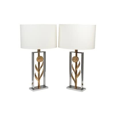 Maison Charles, attribué à. Paire de lampes tournesol. Années 1970 LS6374970 3 Maison Charles, attribué à. Paire de lampes tournesol. Années 1970 LS6374970 3
