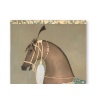 Toile peinte figurant un cheval indien de profil. Travail contemporain. LS6505B1086 16